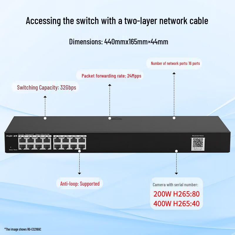 Ruijie RG-ES216GC 16-Port Gigabit Managed Layer 2 Switch