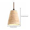 Pendant Lamp with Wooden Top Rustic Minimalism Stone Organic Lighting Fixture for