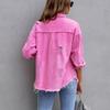 Solid Casual Loose Denim Shirts For Women Vintage Women's Oversized Shirts And Blouses Fashion Youth Female Tops