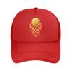 Luxury Golden Basketball Emblem Artw  Mesh Baseball Cap Hip Hop
