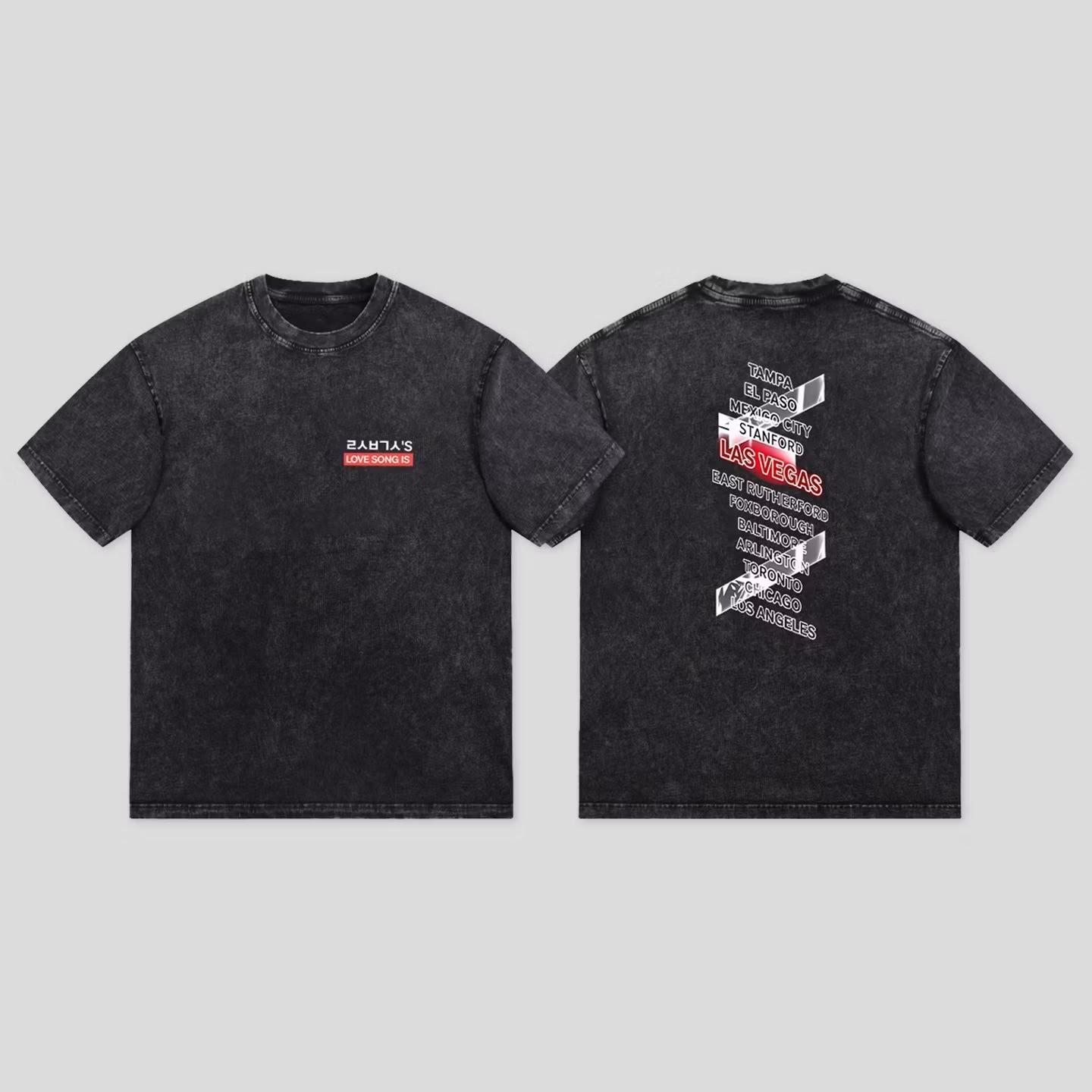Two Side BTS Arirang World Tour 2026-2027 Washed T-shirt Black S-5XL S разноцветный