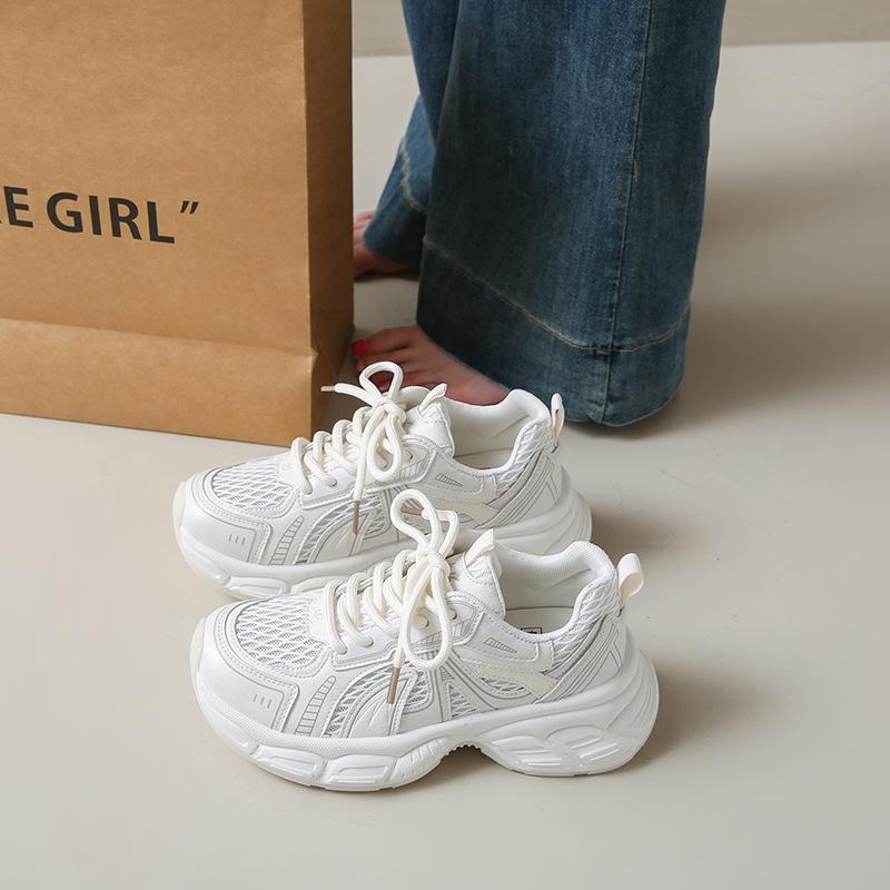 

Thick-soled heightening dad shoes women s 2025 new spring and autumn breathable versatile retro casual shoes lightweight running sports shoes 40