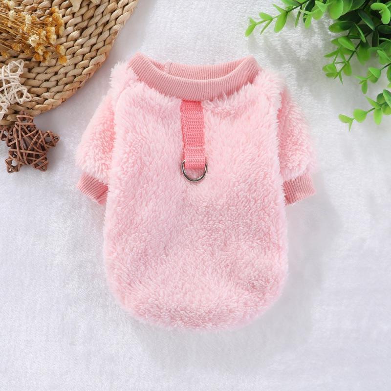 

Толстая флисовая одежда для питомцев на двух лапах для осени/зимы - С возможностью пристегнуть поводок, без капюшона M