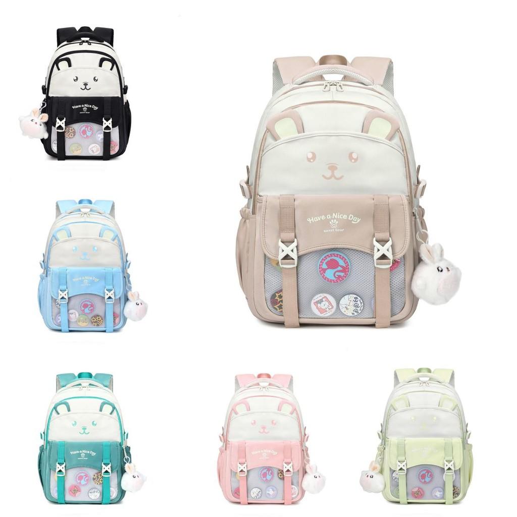 Large Capacity Cartoon Backpack Student Backpack Womens Leisure Use Educational