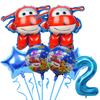 Fly Wings Foil Balloons Air Globlos Happy birthday Party Decoration Party Supplies Kids Favor Cartoon Movie Character Number Kit