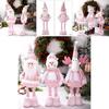 Christmas Plush Figurines Set With Glitter Fabric For Holiday Decor And Gift Giving