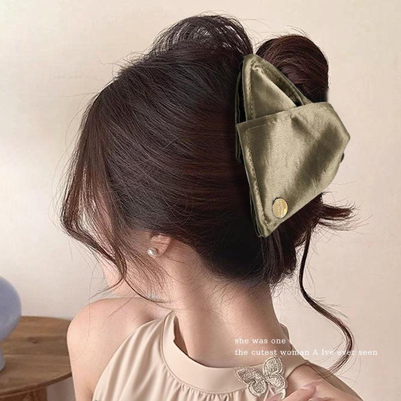 Sweet Elegant Shell Triangle Grab Clip Women's Back of Head Hair Multi-volume Hairpin New Shark Clip Hairpin Headwear
