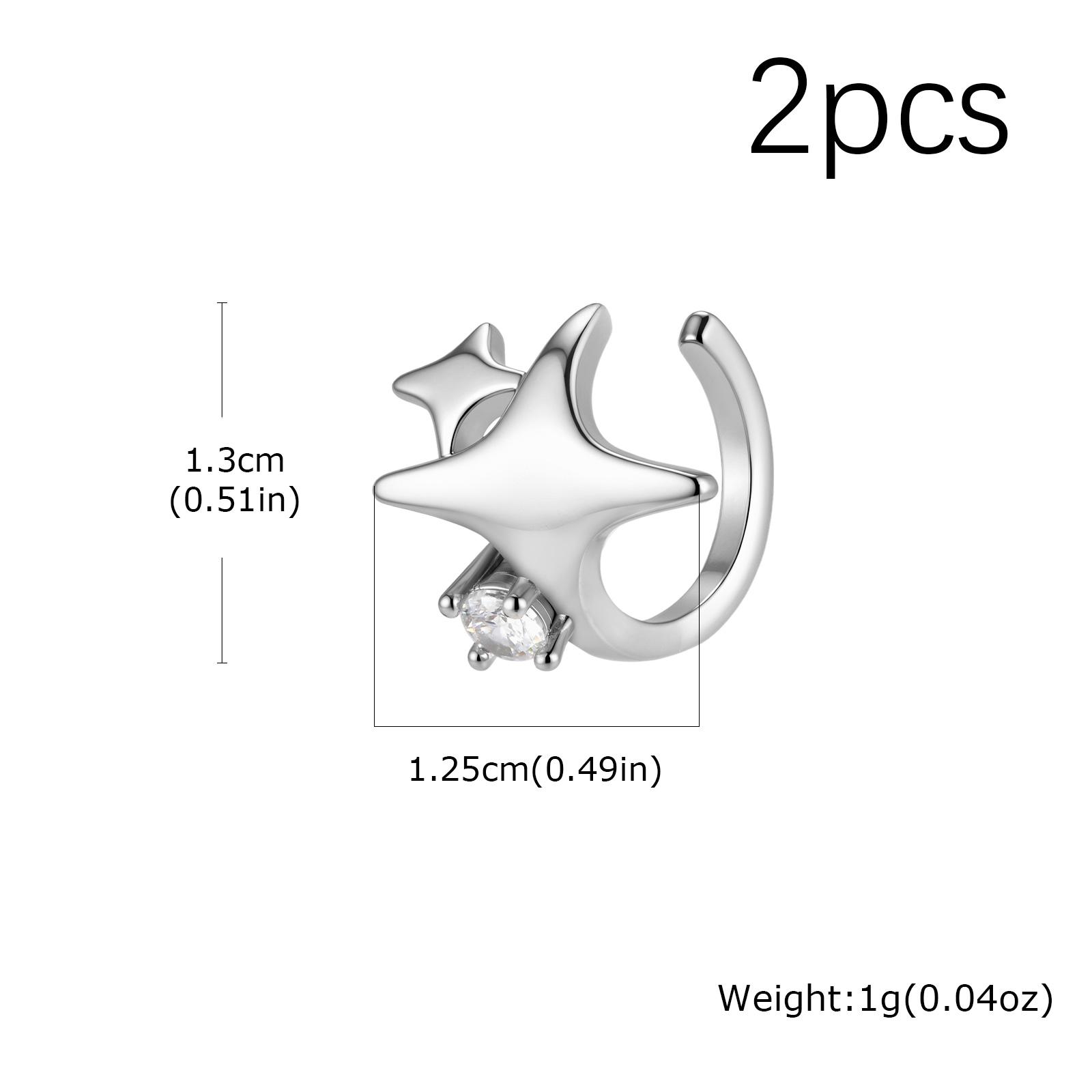 

Star Ear Cuff Non Piercing Double Starburst Minimalist Wrap Cartilage Earrings for Women Men Jewelry Gift
