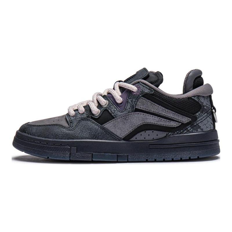 Li-Ning x PLEASURES Women s Low-Top Skate Shoes Black AECT066-1 35.5