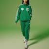 adidas Originals Trefoil Elastic Waist Straight-Leg Track Pants, Unisex Retro Daily Streetwear Breathable Casual Sports Green Bottoms IT4481