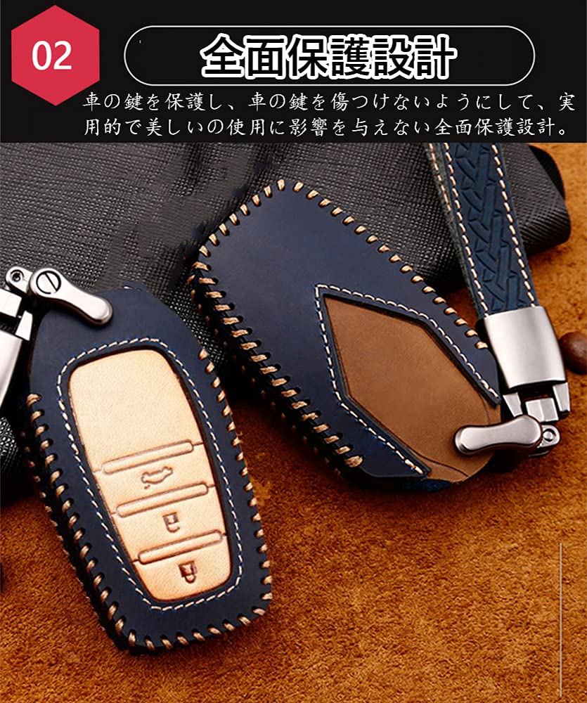 Kakash Toyota Cowhide Leather Smart Key Case Key Cover Key Cover Protective Case Dirt
