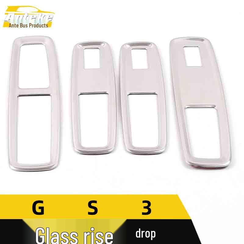 GS3 Glass Lift Frame & Stainless Steel Window Armrest Switch Car Accessories