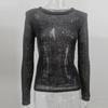 Women Elegant Soft O-Neck Sweater Autumn Winter Perspective Knitwear Pullover Long Sleeve High Street Knitwear