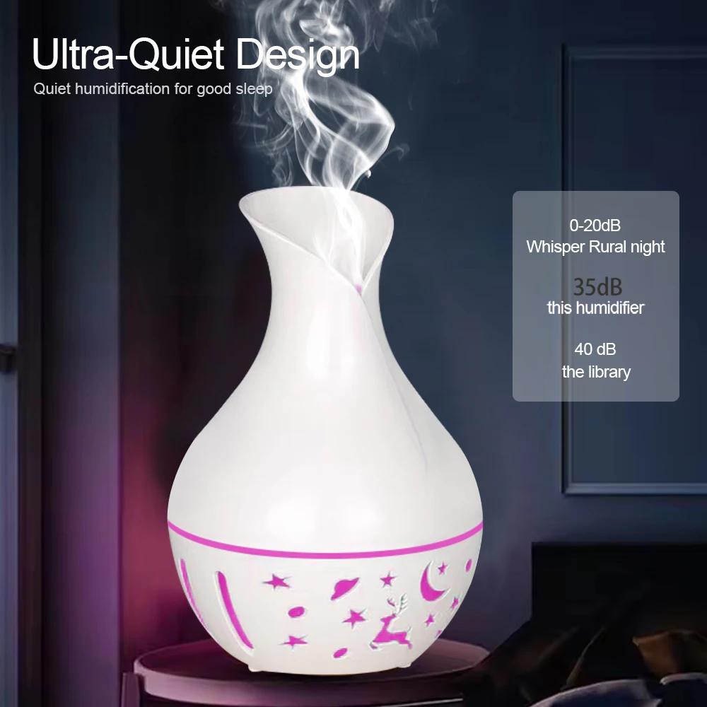 200ml Mini Ultrasonic Essential Oil Diffuser with LED Night Light, Aromatherapy Machine, Includes 2 Oils
