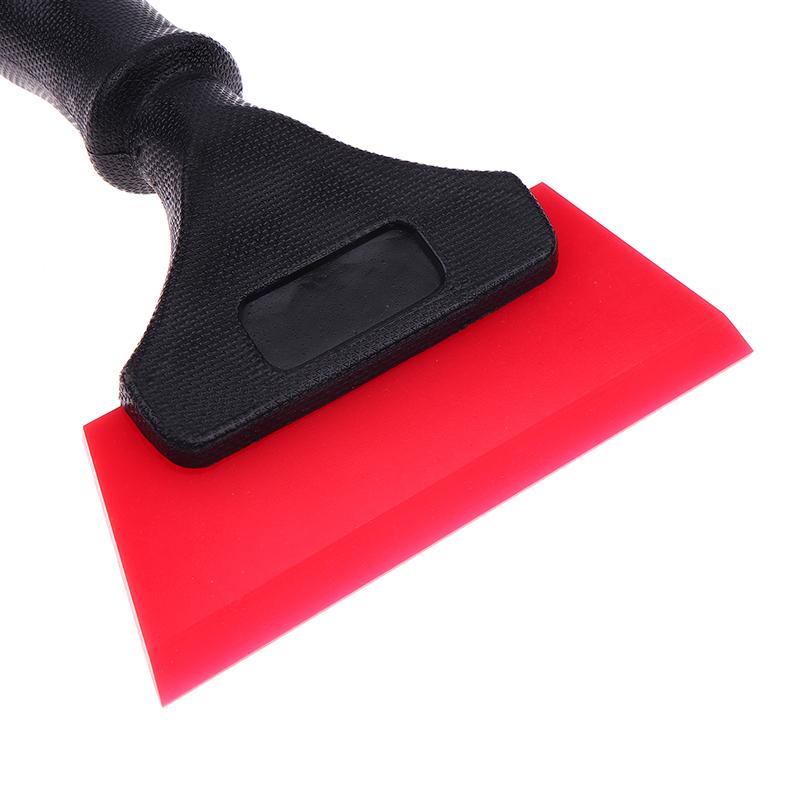 Rubber Scraper For Car Glass Plastic Handle Squeegee Window Tint Tool Water Wiper Mirror Cleaning Water Blade Car Accessories
