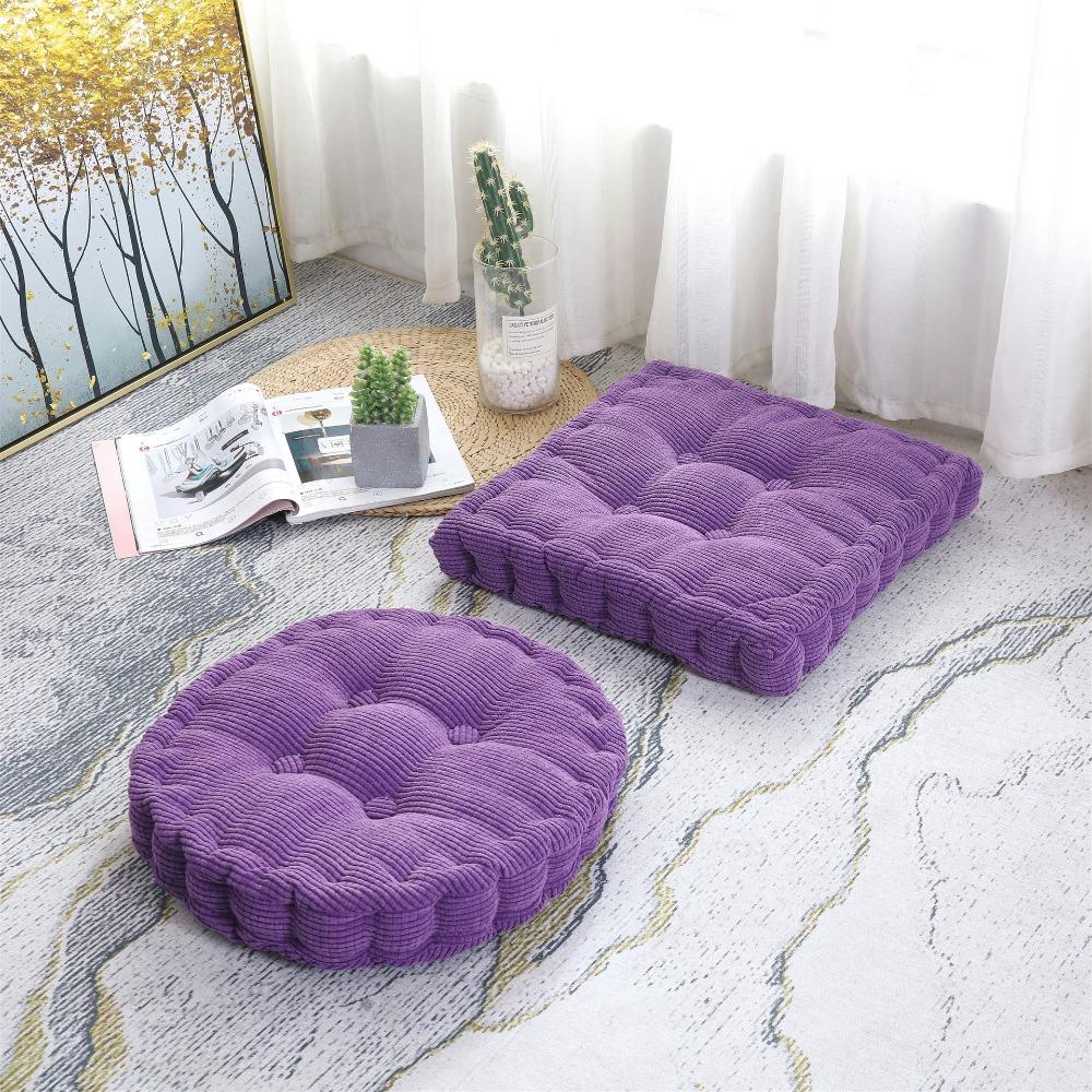 Solid Color Tufted Seat Cushion Thickened Sofa Cushion Durable Chair Mat  Office