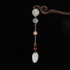 Natural Chalcedony Medium Classical Cheongsam Tassel Button Chinese Gourd Pendant Pendant Hanfu Retro Accessories