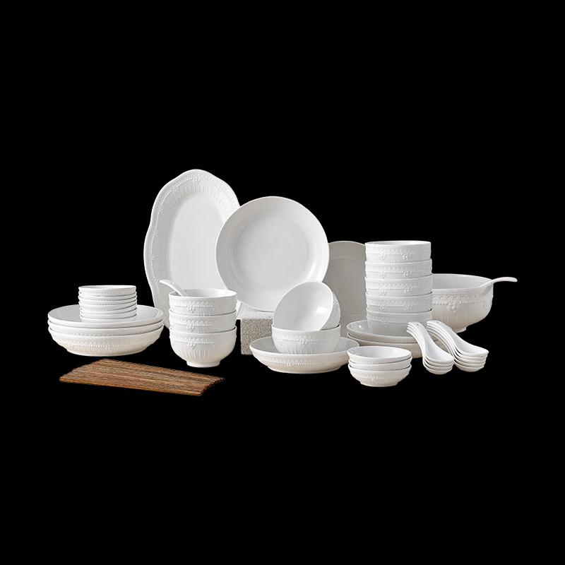 PHMI Shared Time 51-Piece Minimalist Ceramic Dinnerware Set