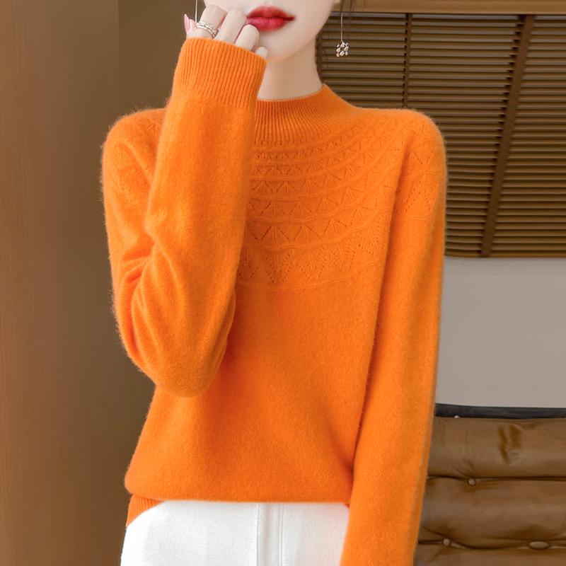 Pulover de cașmir pentru femei cașmir Qinghe 30% cașmir 70% lână cald și la modă versatil toamnă și iarnă