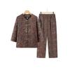 Spring & Autumn Plus Size Cotton Linen Retro Two-Piece Set for Middle-Aged Women: Long Sleeve Top & Pants