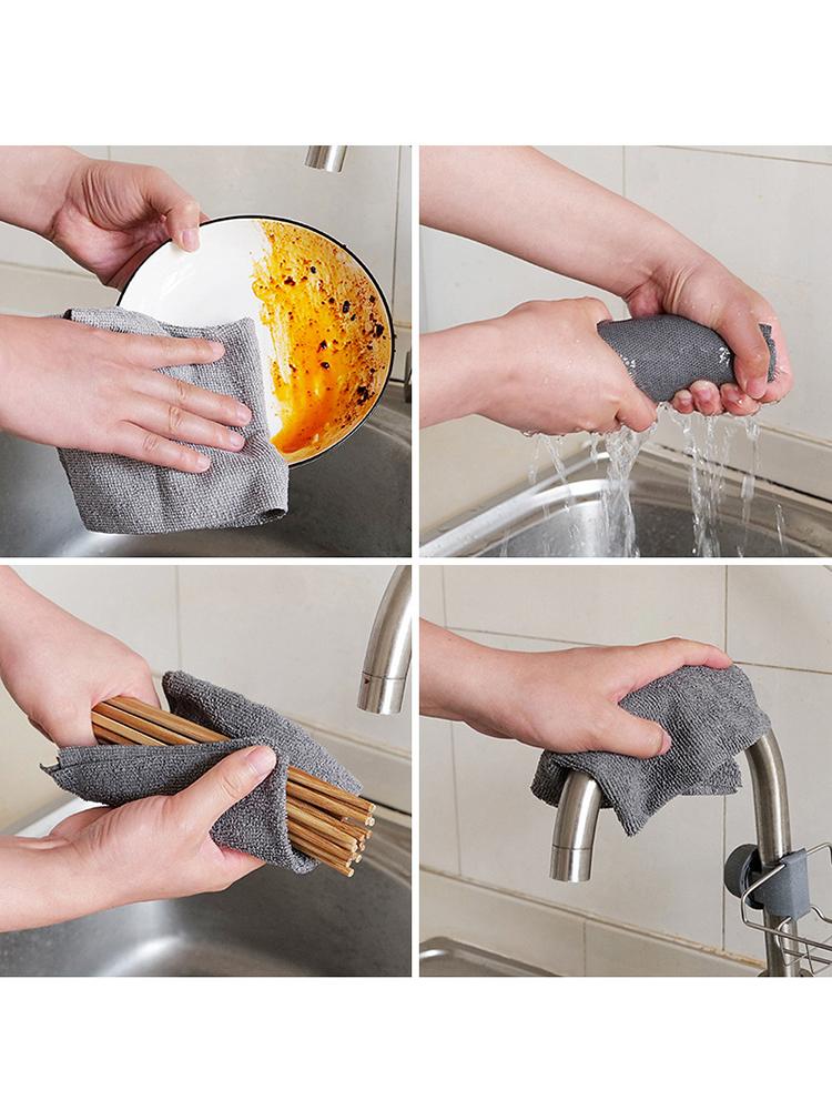Can Tear The Lazy Rag 1 Roll With Kitchen Dishwashing Cloth Reusable, Dry And Wet, Microfiber Cloth Roll, Clean, Absorbent