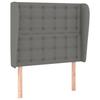 VidaXL Headboard with Ears Dark Grey 103x23x118-128 Cm Fabric3118381