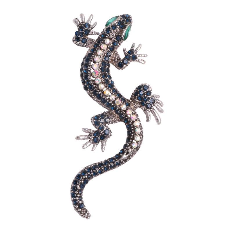 Elegant Crystal Lizard Brooch: Versatile Rhinestone Gecko Pin for Women's Fashion
