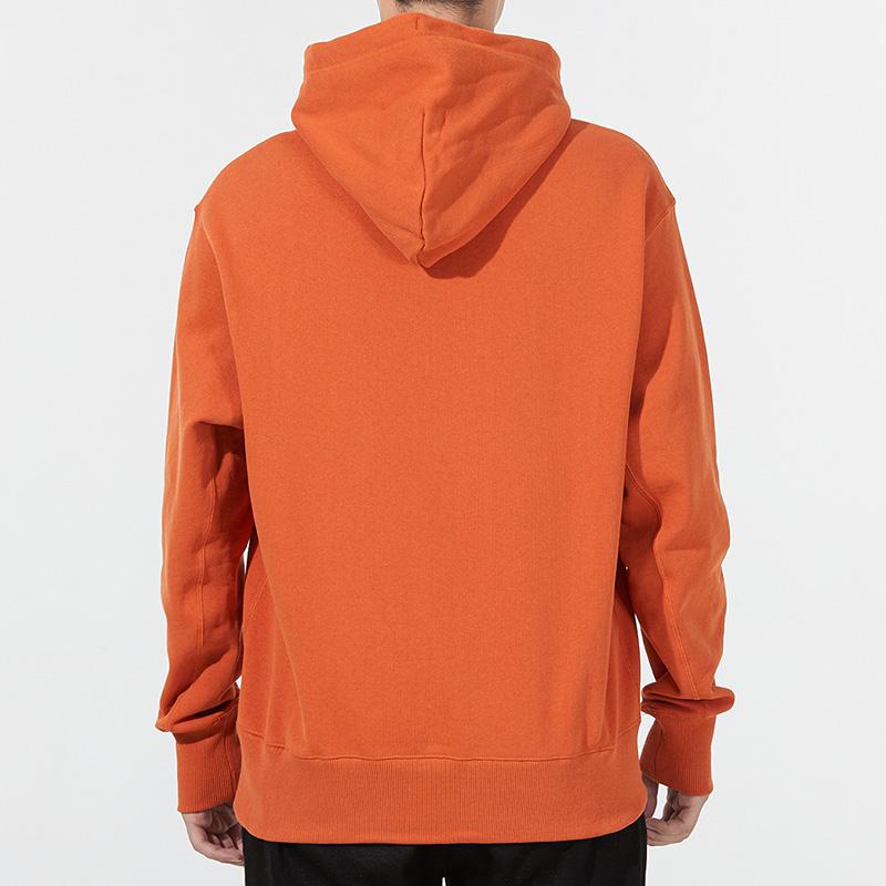 Nike French Terry Embroidered Logo Hoodie Men Sweatshirt Orange DA0024-881