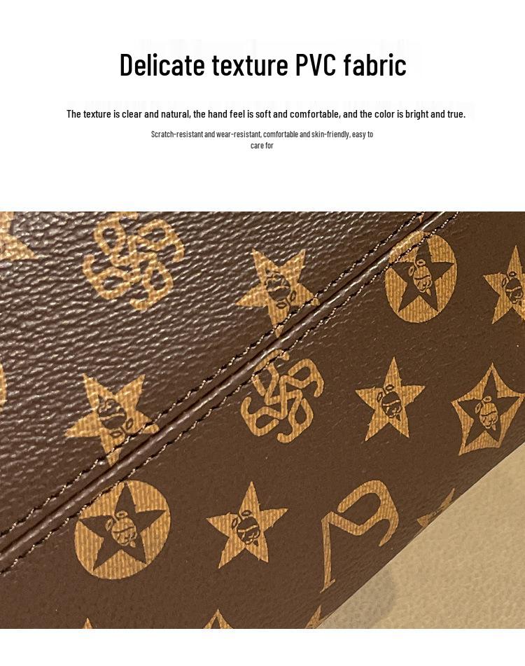 Fashionable Large-Capacity Textured Tote Bags, New Mother-and-Child Shopping and Women's Shoulder Bags