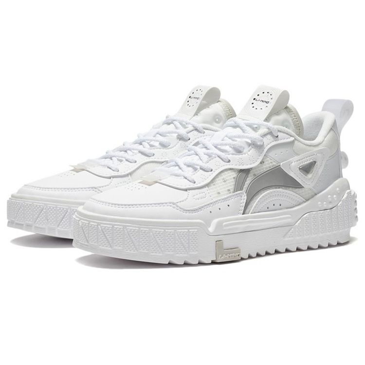 Li Ning New Journey Low-Top Skate Shoes Women Sneakers White AGCS076-1
