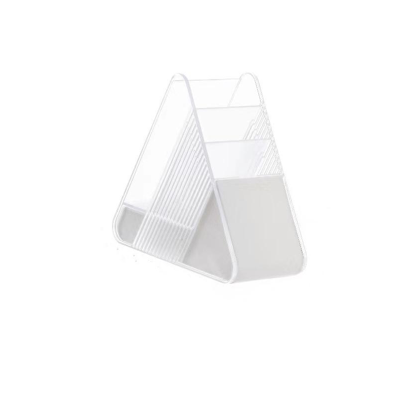 

Креативный модный стиль Треугольный многофункциональный держатель для ручек Простой студенческий креативный настольный офисный держатель для хранения прозрачный