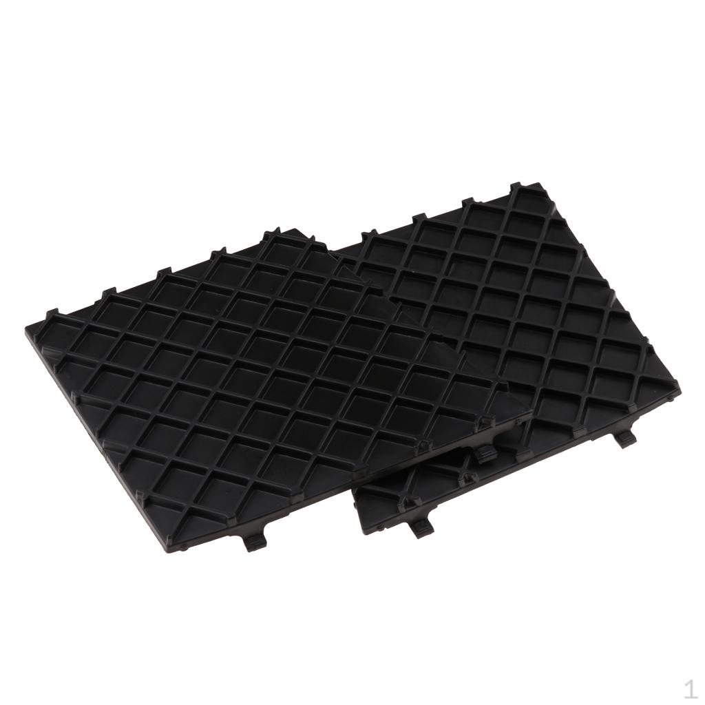 1 Pair Black Front Bumper Cover Lower Grille