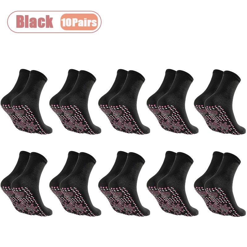 Winter Thermal Tourmaline Energy Socks Self Heating Massage Mid Calf Socks for Men and Women Breathable Anti Slip Warm