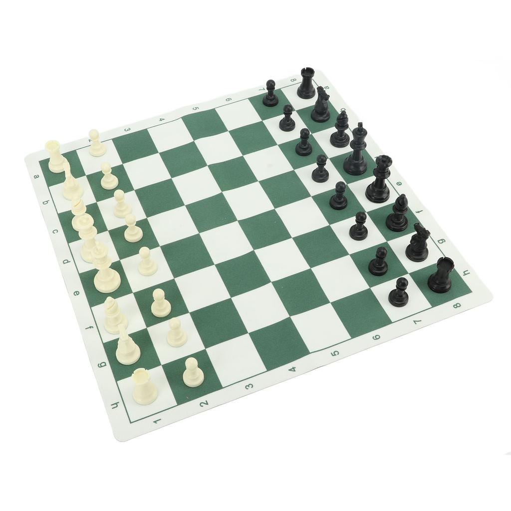 Chess Set PS Plastic for Kids Adults with PU Mat Storage Bag International Board Game