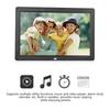 12Inch 1280*800HD Digital Photo Picture Frame Alarm Clock Movie Player Album Remote Control Black