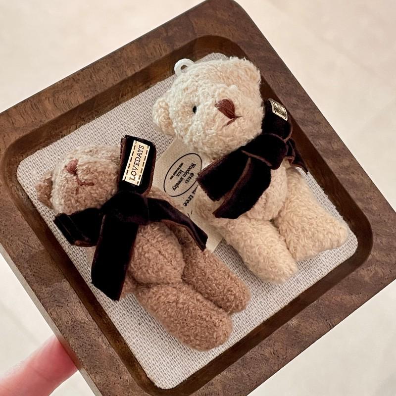 Women's Cute Bow Plush Bear Brooch - Cartoon Sweater Scarf & Coat Accessory