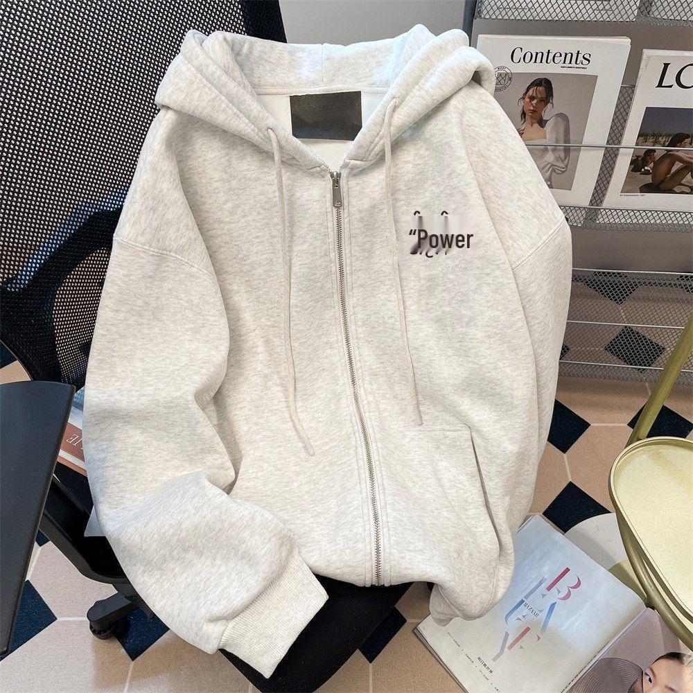 Cute Cat Paw Hooded Sweatshirt - Thick, Loose-Fit, Plus Velvet for Autumn/Winter