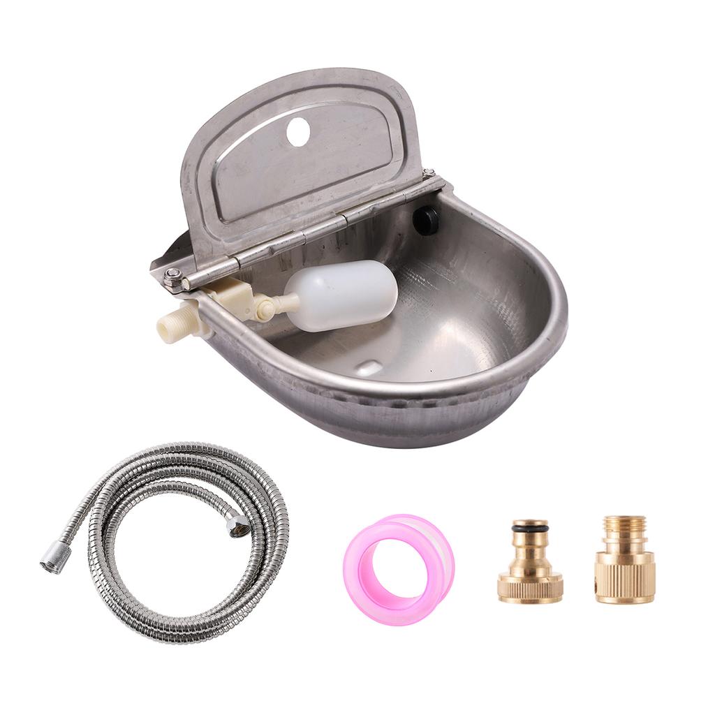 Cow Sheep Drinking 304 Stainless Steel Float Ball Drinker Fountains Cattle Horse Bowl Automatic Water Feeder Cow Drink With Pipe