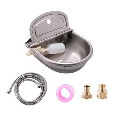 304 Stainless Steel Water Trough Horses Goats Sheep Pig Float Bowl Automatic Waterer Dog Drinking Bowl Cattle Tool Bull Acces