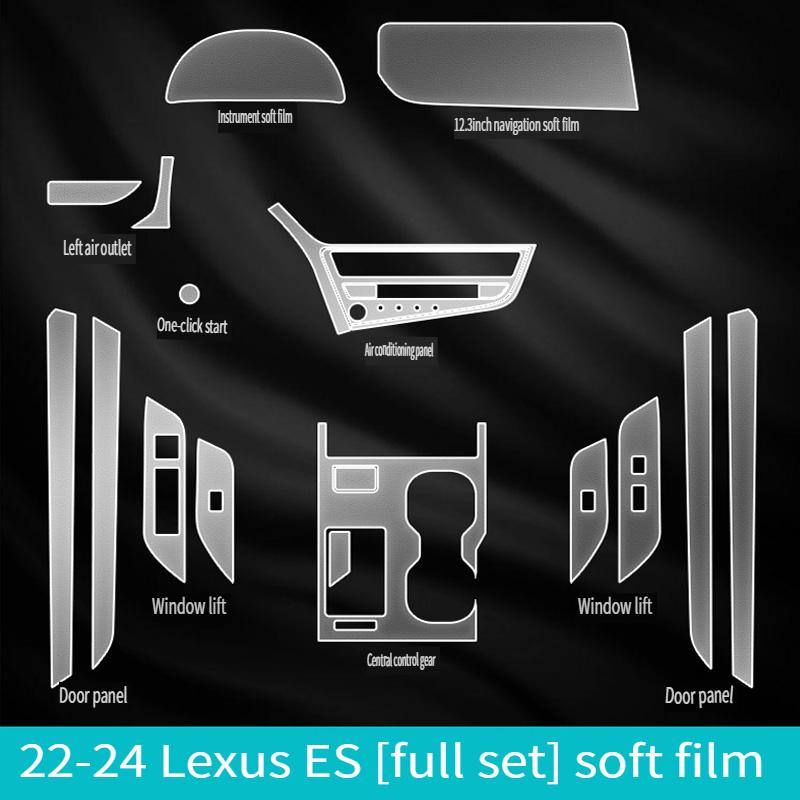 Transparente TPU-Folie für Lexus ES ES200 ES260 ES300h Auto-Innenaufkleber Konsole Armaturenbrett Schutzfolie Autozubehör