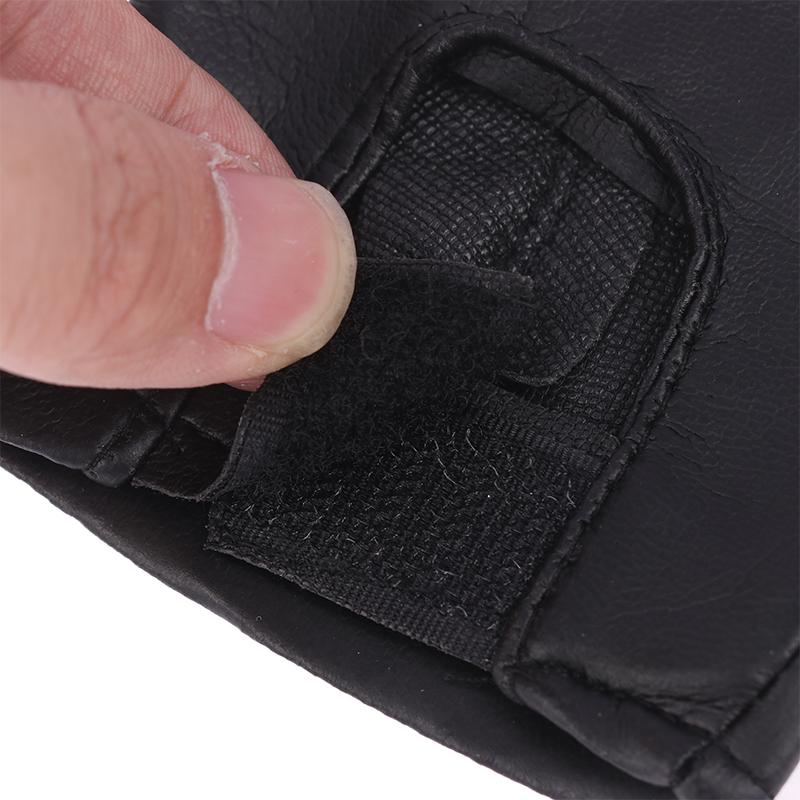 1 Pair Unisex Black Pu Leather Fingerless Gloves Female Half Finger Driving Women Men Sports Guantes Motor Punk Gloves