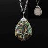 Natural Color Shell Abalone Shell Water Drop Pendant Necklace, Jewelry, Women'S Necklace