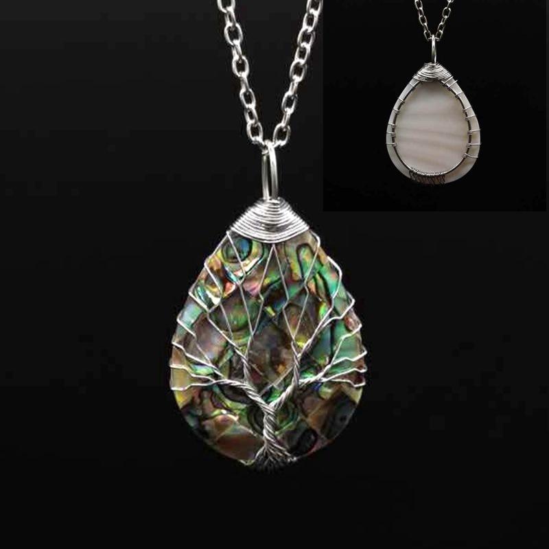 

Natural Color Shell Abalone Shell Winding Pendant Necklace, Jewelry, Women S Necklace