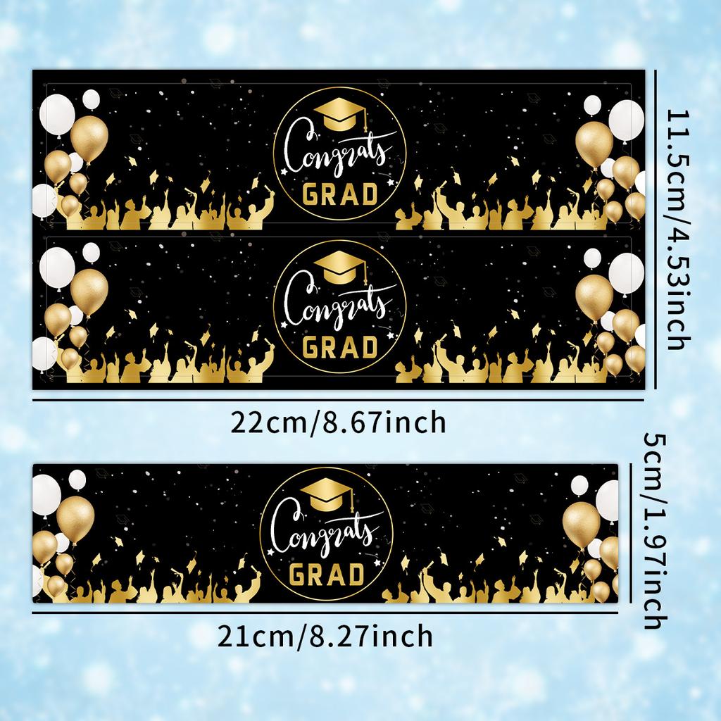 10Pcs Graduation Water Bottle Stickers Labels, Graduation Party Decorations Supplies for Graduates, Student Party Favor Seals