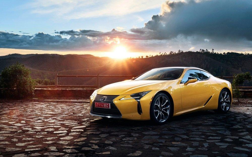 

обои плакат наклейка Lexus LC500 2017 Желтый Toyota TOYOTA Персонаж версия Kuro 603мм x Архитектурные обои краска в Наклейка на стену Ванна