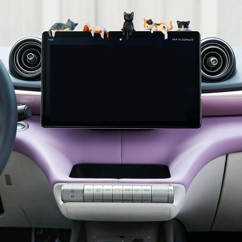 Cute Rearview Mirror Accessories, Cat Car Dashboard Decoration, Cat Cartoon Dashboard Decoration, Cat Car