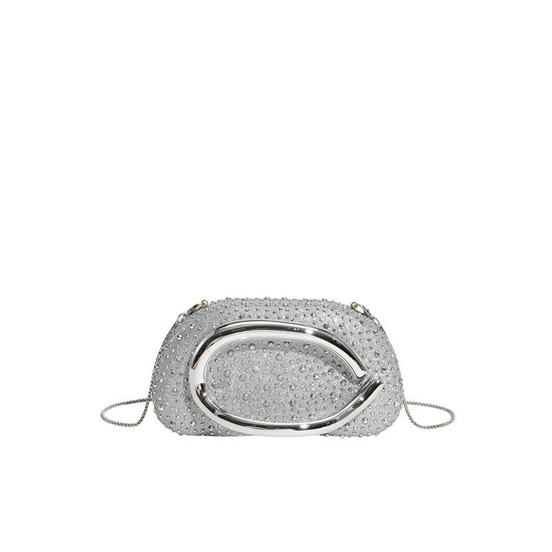 

Sparkling Crystal Diamond Women s Evening Clutch Luxury Elegant Round Box Shaped Chain Bag Banquet Party Shoulder Crossbody Bag