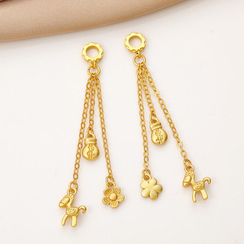 Gold-Plated Butterfly and Lotus Pod Charm for DIY Jewelry