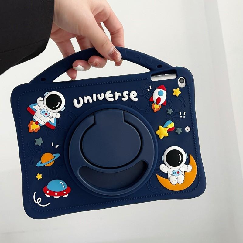 Silicone Case BBK A6 11.6 Inch S6 12.7 Tablet With 360 Rotating Handle Astronaut Design Pen Slot Shockproof Stand