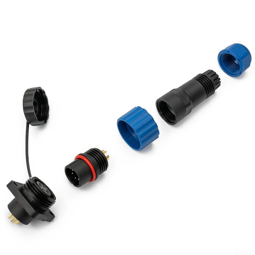 SP16 Square-Panel Mount IP68 Water-Proof Plug/+Socket Circular-Connector 2-9pin